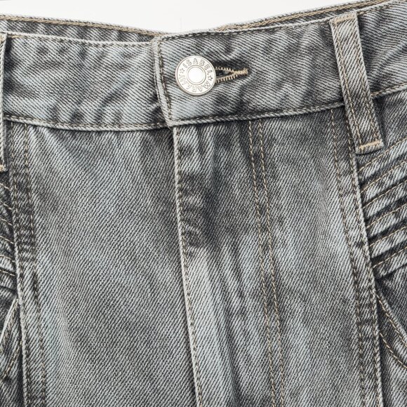 Isabel Marant Etoile Henoya Grey Acid-Wash High-Rise Slim-Leg Jeans - Picture 8 of 12